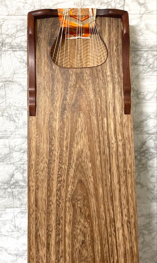 【最高級 送料込み】お琴 13弦 綾杉彫り 蒔絵 くり甲 和楽器 上角巻