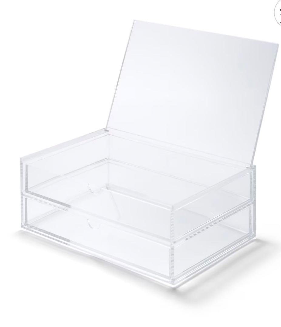 無印良品　重なるアクリルケースフタ付型　引出2点＋アクセサリー引出2点　4点