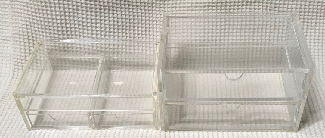 無印良品　重なるアクリルケースフタ付型　引出2点＋アクセサリー引出2点　4点