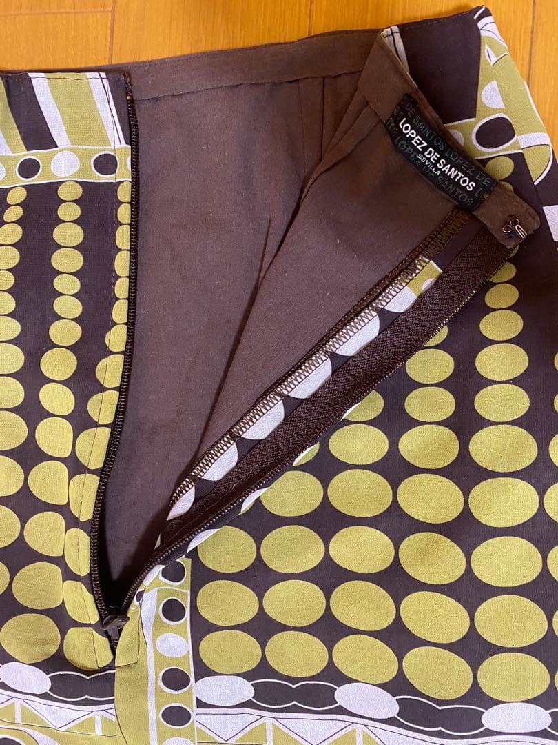 フラメンコツーピース オリーブグリーン　ブラウスファルダセット