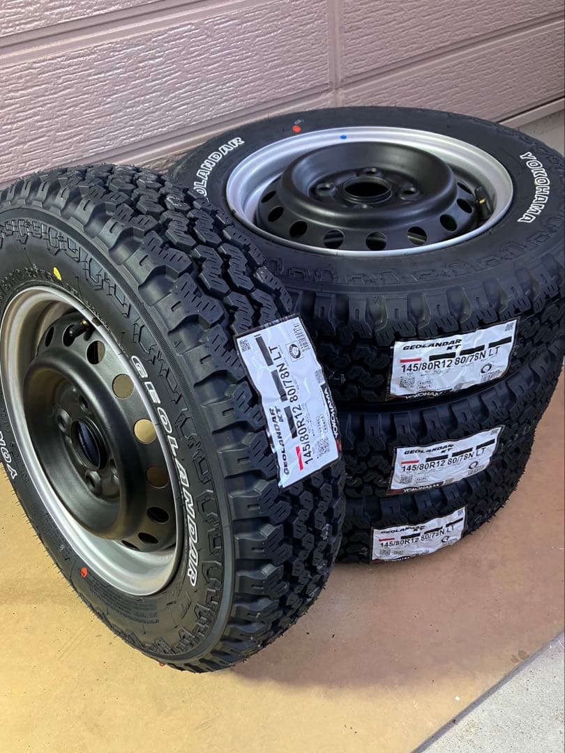 145/80r12 送料込み 26年製ホワイトレター ゴツゴツ デイトナ風 - メルカリ