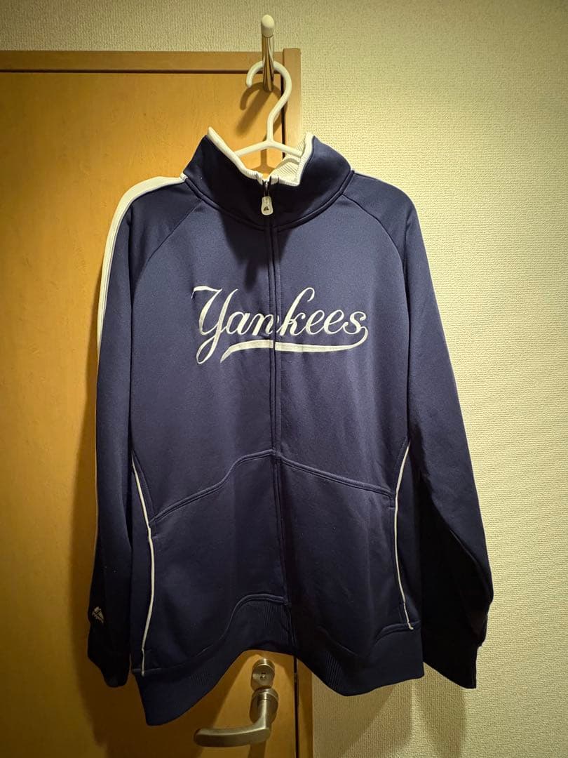 ニューヨークヤンキース ネイビー ジップアップジャージ - メルカリ