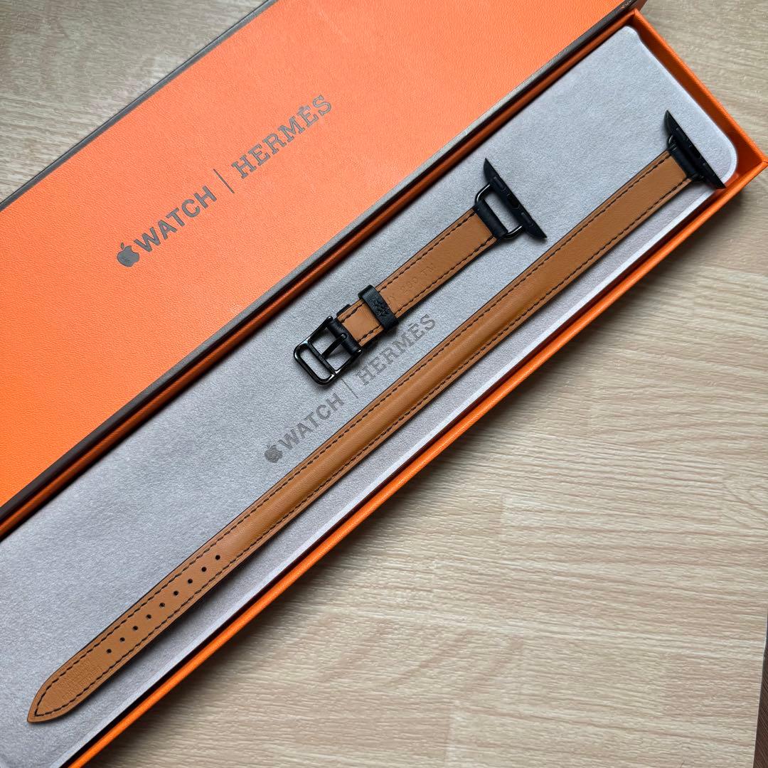 2508 Apple Watch エルメス　ブラック　ドゥブルトゥール　二重
