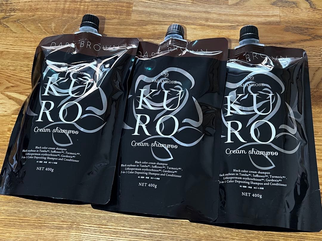 KURO クリームシャンプー 400g 3本セット