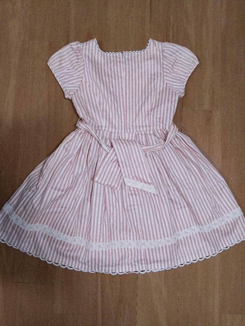 神*崎様 Cornet　ストライプ柄ワンピース　ピンク