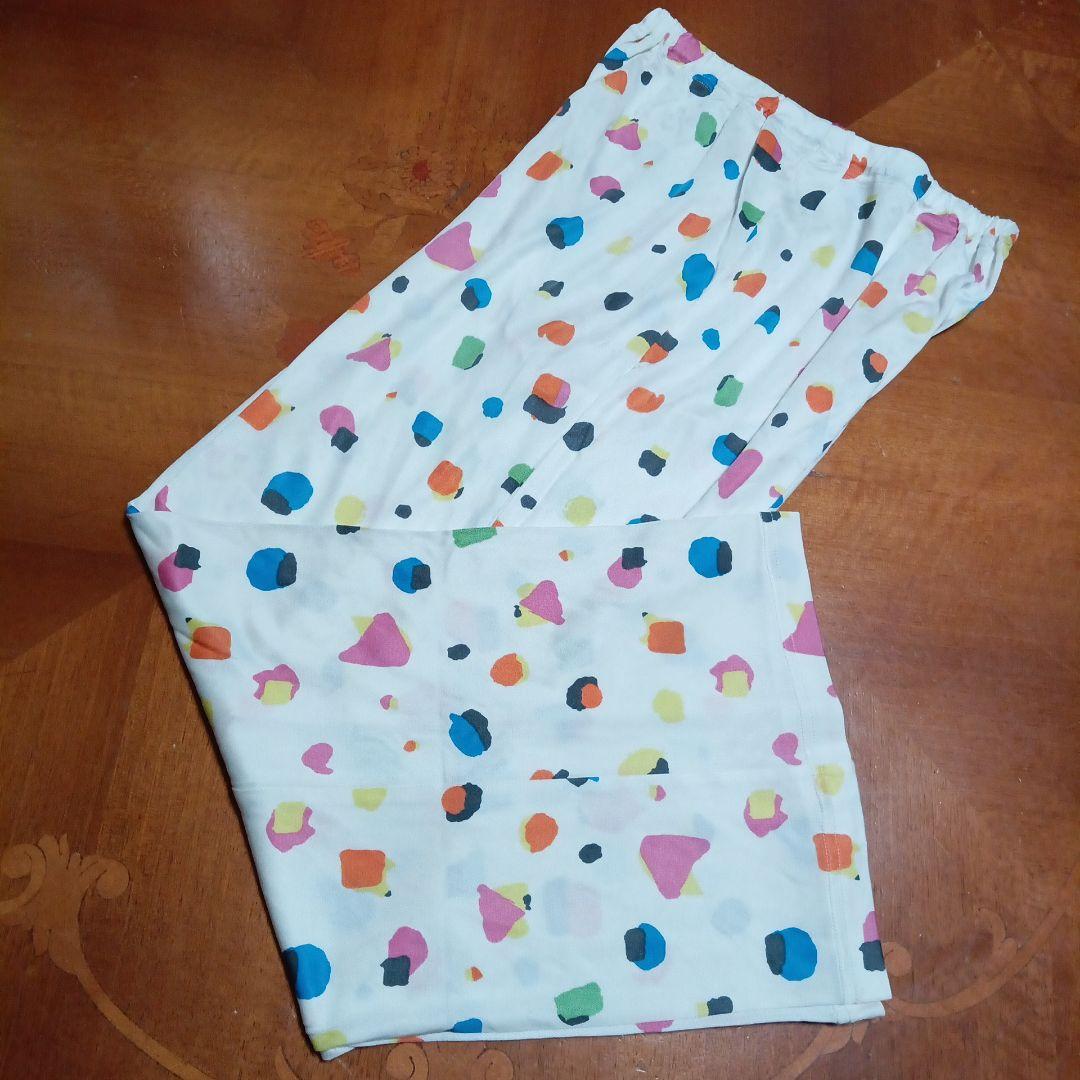 ツモリチサト シルクニットパジャマ ペブルドットM 絹100%アイボリーワコール