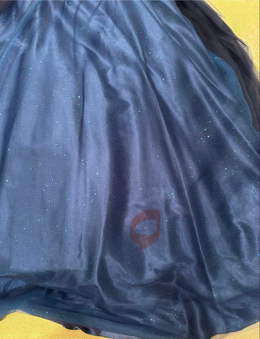 Annabelleジュニアドレス　ブルー花柄刺繍　発表会コンクール150-160