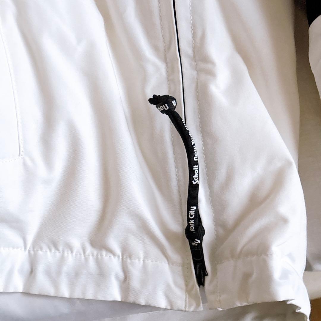 Schott ダウンジャケット アノラックパーカー （F）白×黒 極美品