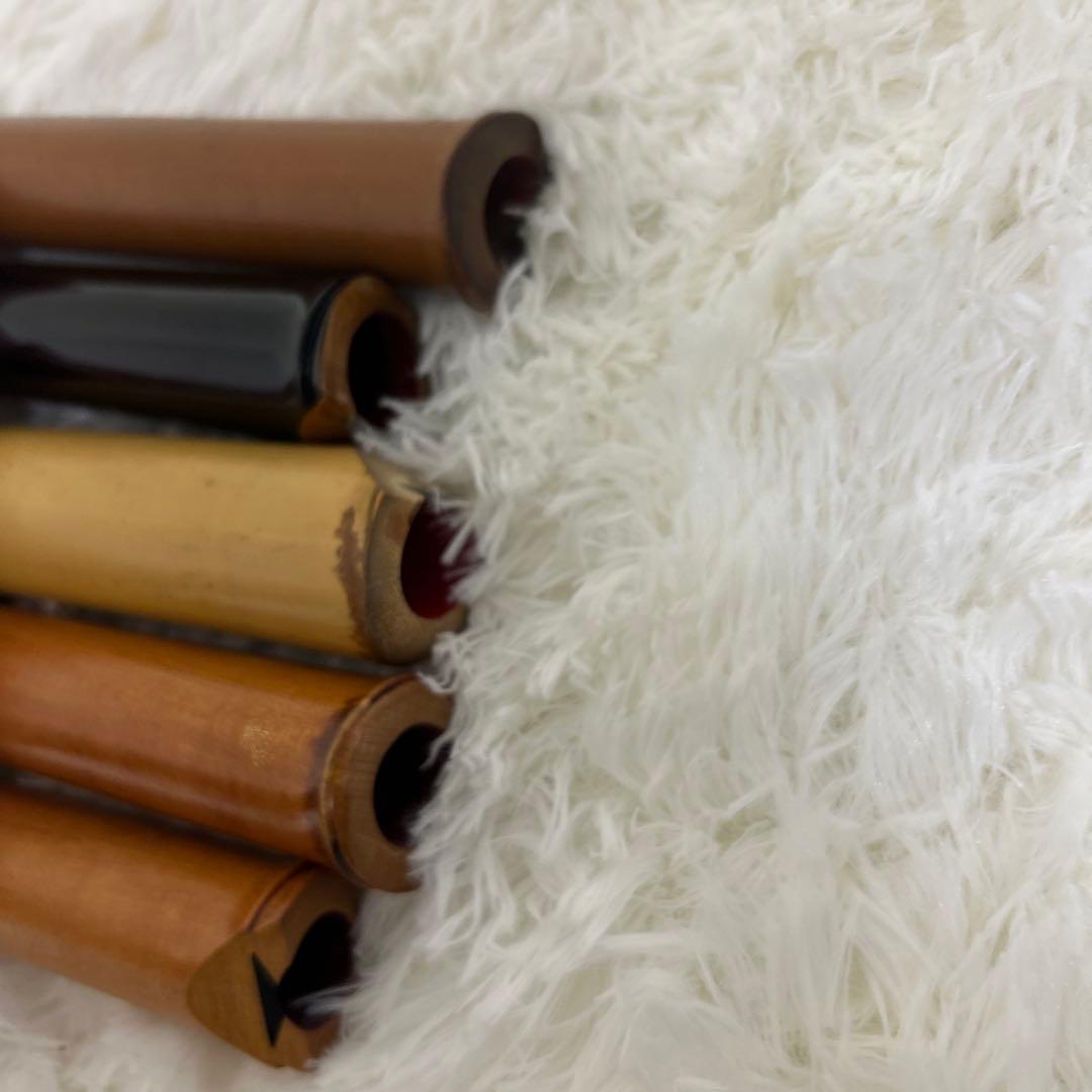 【 尺八 / 和楽器 】 笛 音楽 木製 工芸品　5本セット