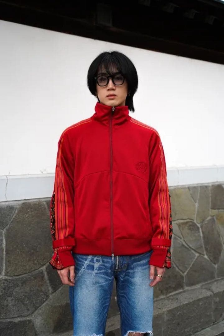 Mサイズ】Leh レー ジップトラックブルゾン 赤 トラックジャケット