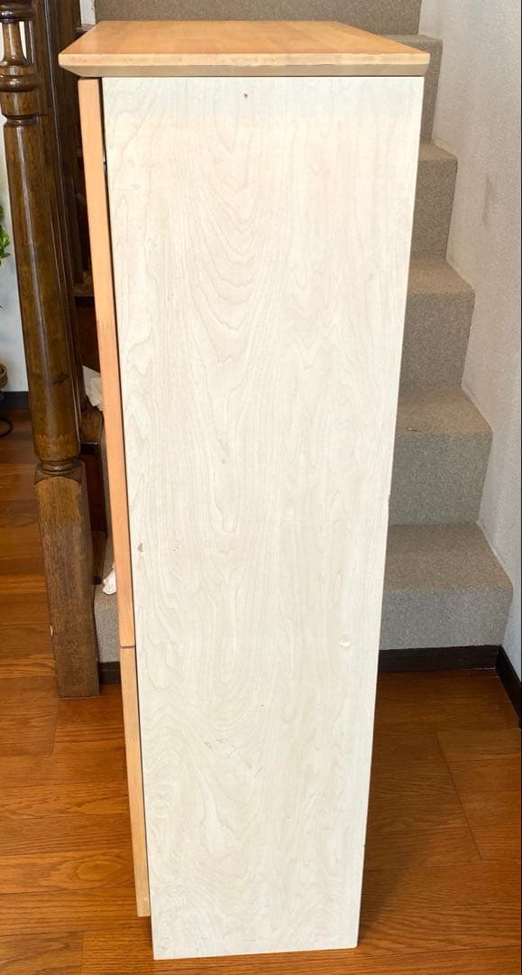 キャビネット ガラス戸棚 5段 食器棚 書棚 収納棚 リビング収納 ナチュラル