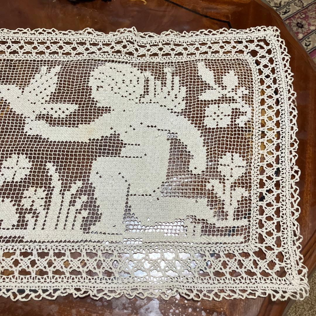 ❤️天使・ロマンティック好きさんに❤️天使と鳥モチーフのフィレレース