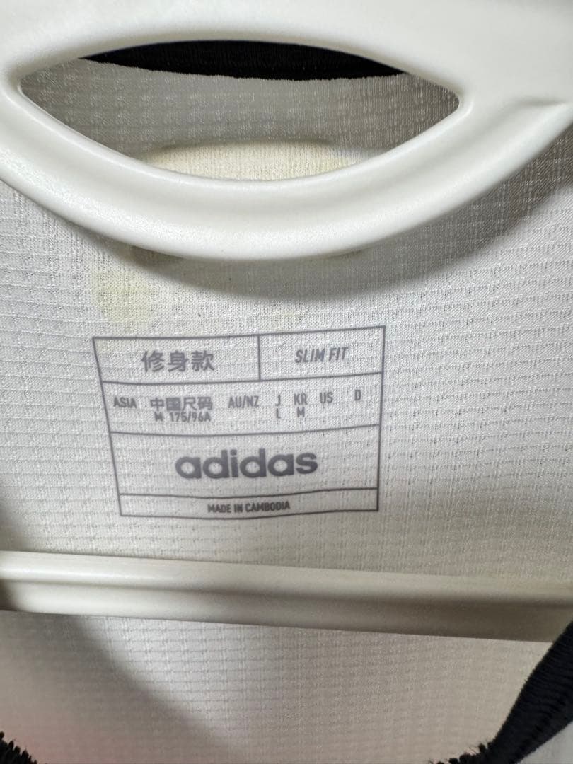 adidas サッカーシャツ Lサイズ ホワイト/レッド/ブラック