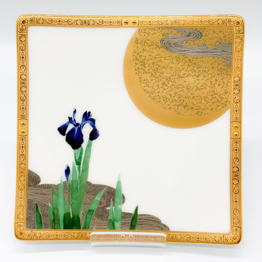 ノリタケ 100周年記念 四季彩舞曲 スクエアプレート 梅・杜若 2枚セット