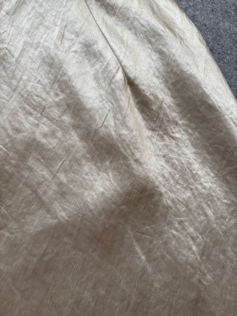 25AW新品未使用Spick and Spanサテンフレアスカート34ナチュラル