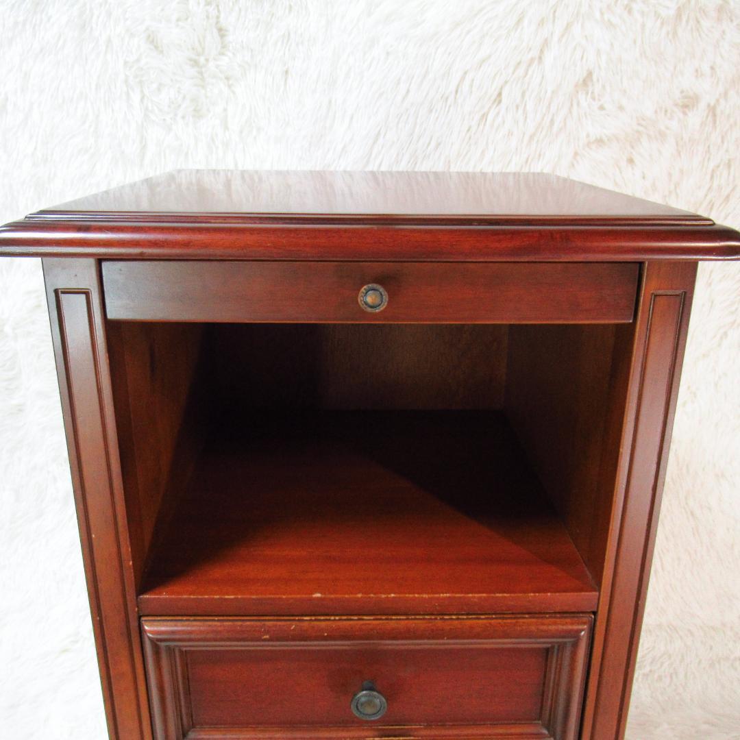 東海家具 ケント KENT 電話台 サイドチェスト 天然木 マホガニー材 レトロ