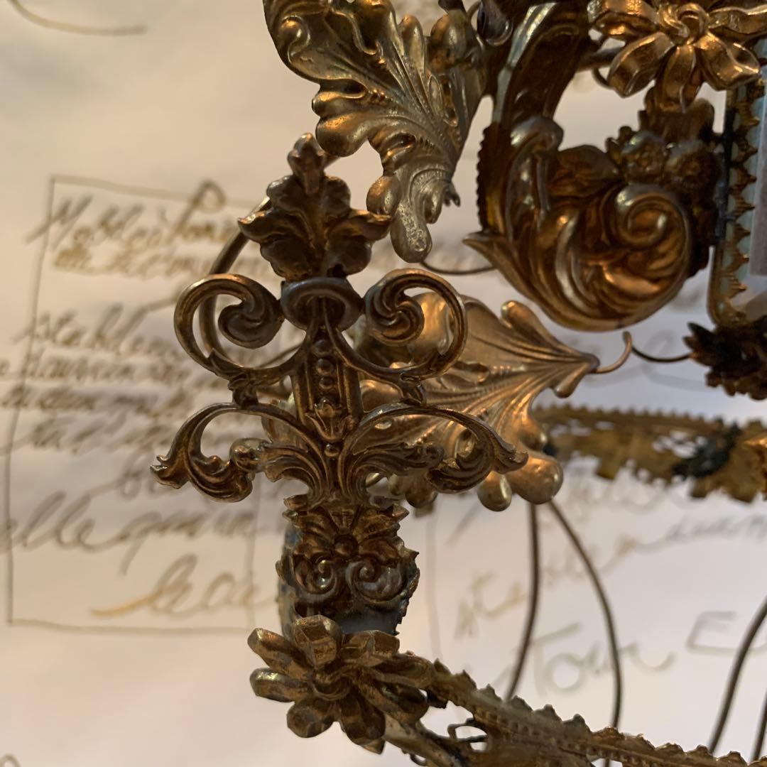 フランスアンティーク　1850年頃ナポレオントロワ期エレガントなマリアージュ飾り