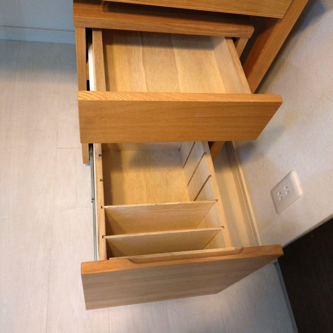 【YO RU  引き取り限定】無印良品 木製デスク キャビネットセット