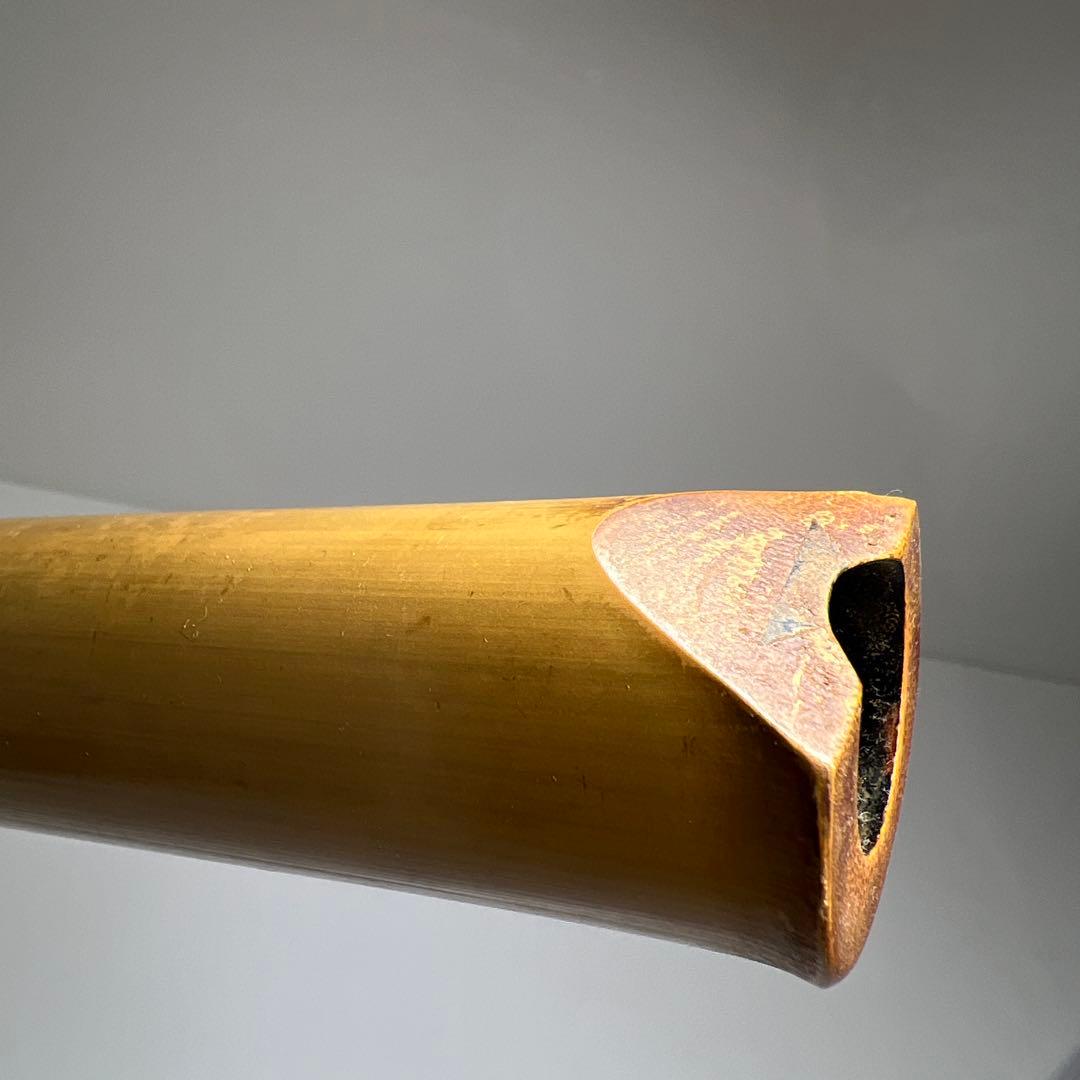 大宝在銘　銀三線尺八D 吹口カバー付　長さ約49㎝　東Y7-0908③