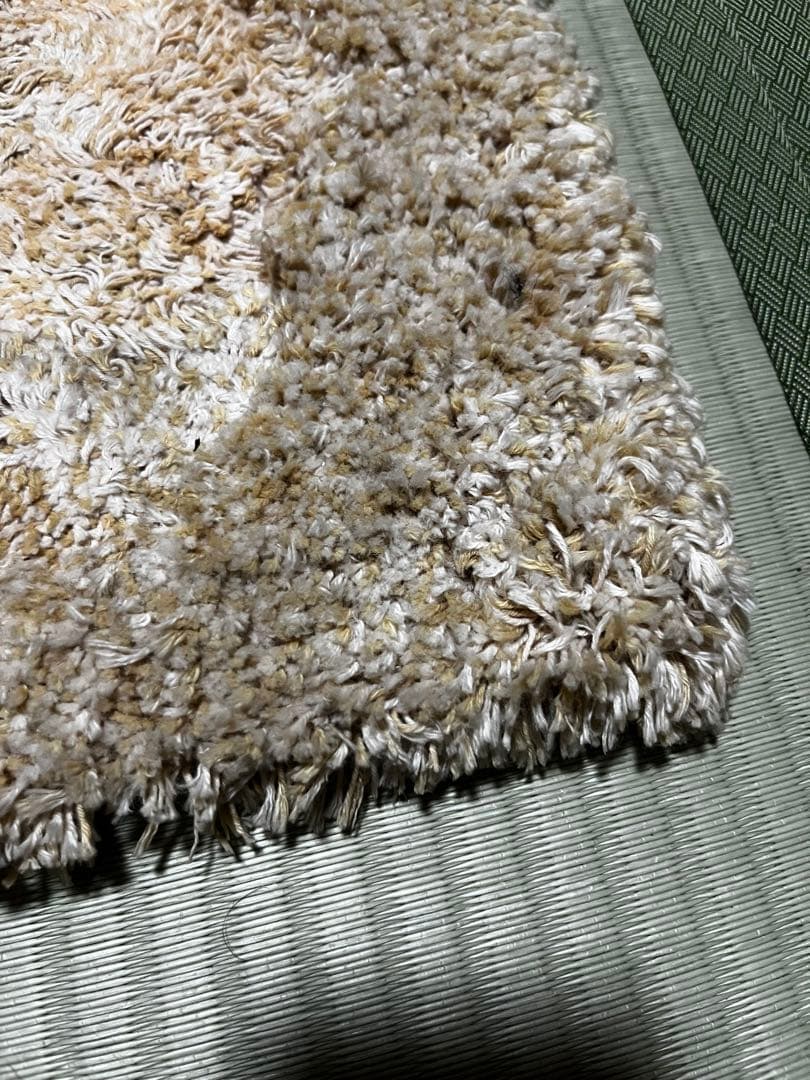 希少新鍋島緞通吉島敷物座布団無印長方形綿100%座布団 段通 ⑥