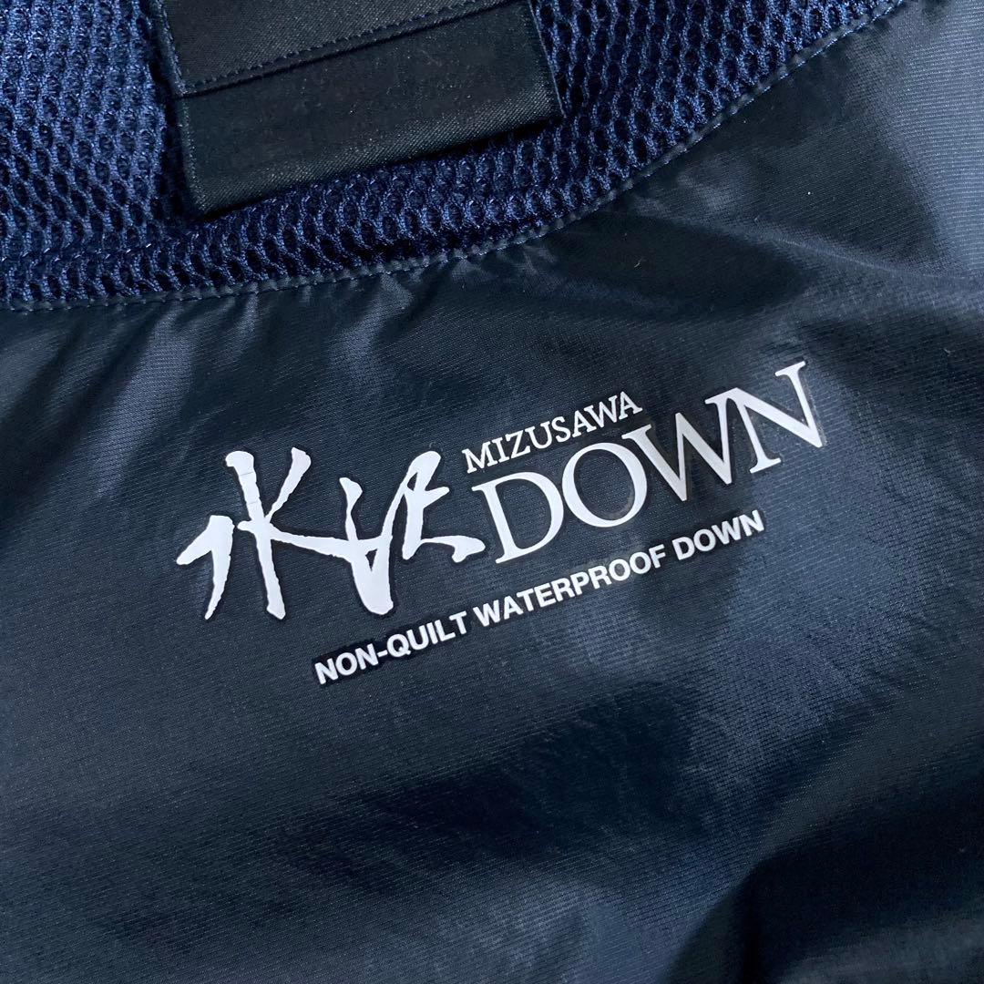 美品 デサントオルテライン SHUTTLE 水沢ダウンジャケット S ネイビー