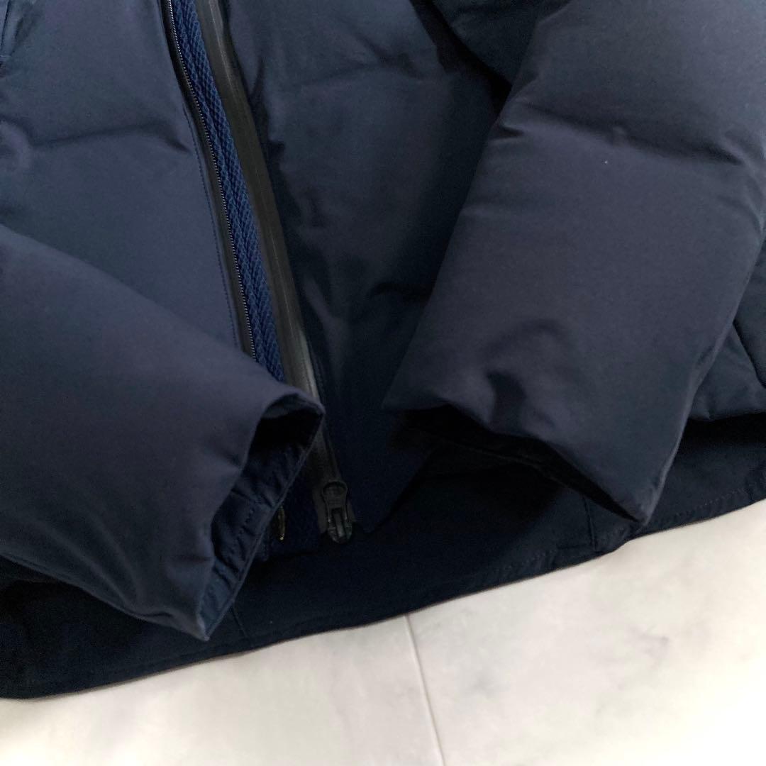 美品 デサントオルテライン SHUTTLE 水沢ダウンジャケット S ネイビー