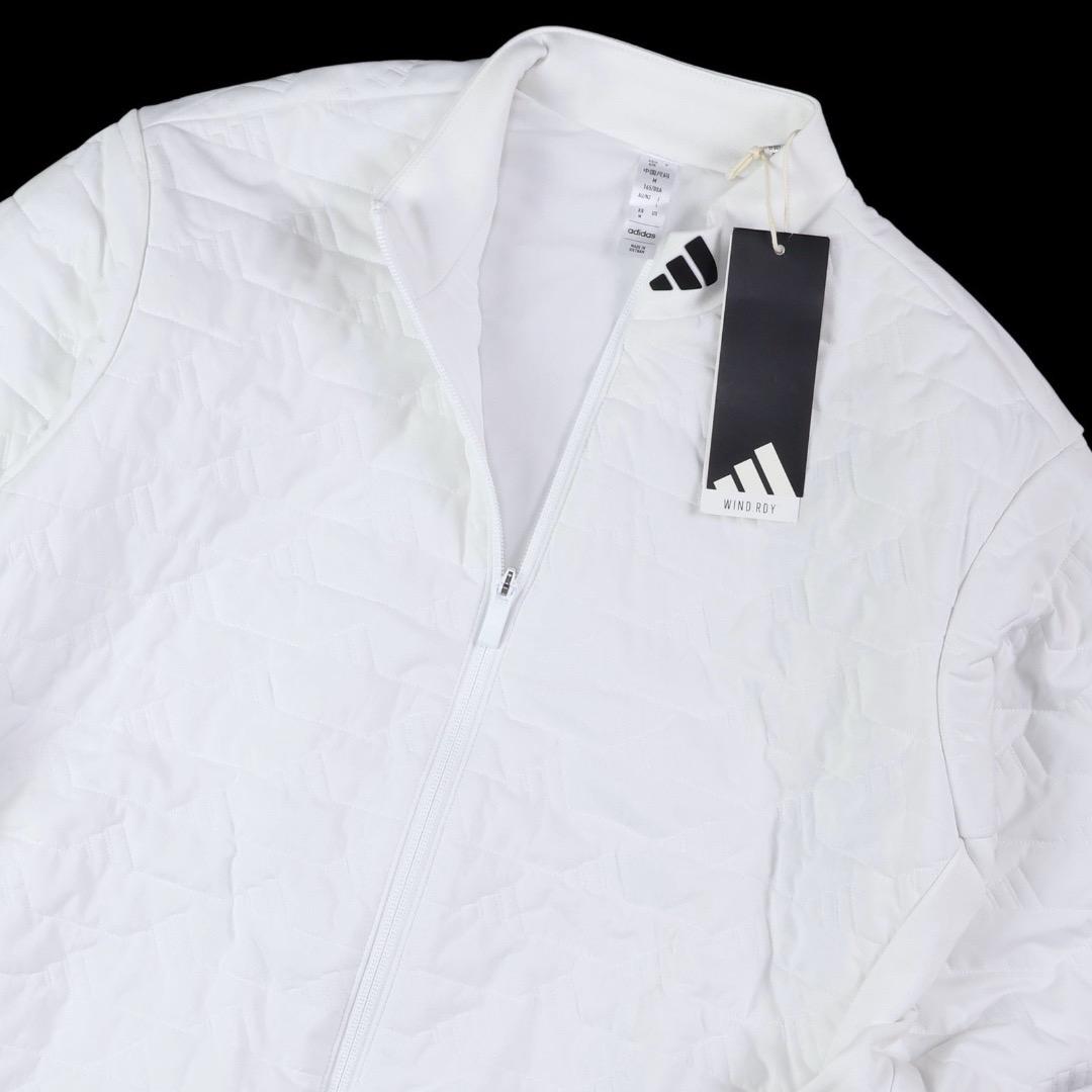 【M】定価37,400円 アディダスゴルフ 保温 中綿 キルト セットアップ 白