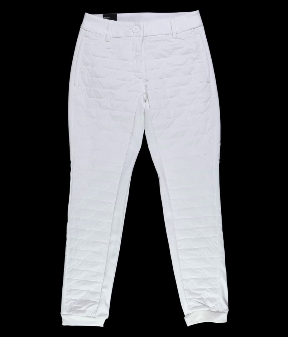 【M】定価37,400円 アディダスゴルフ 保温 中綿 キルト セットアップ 白