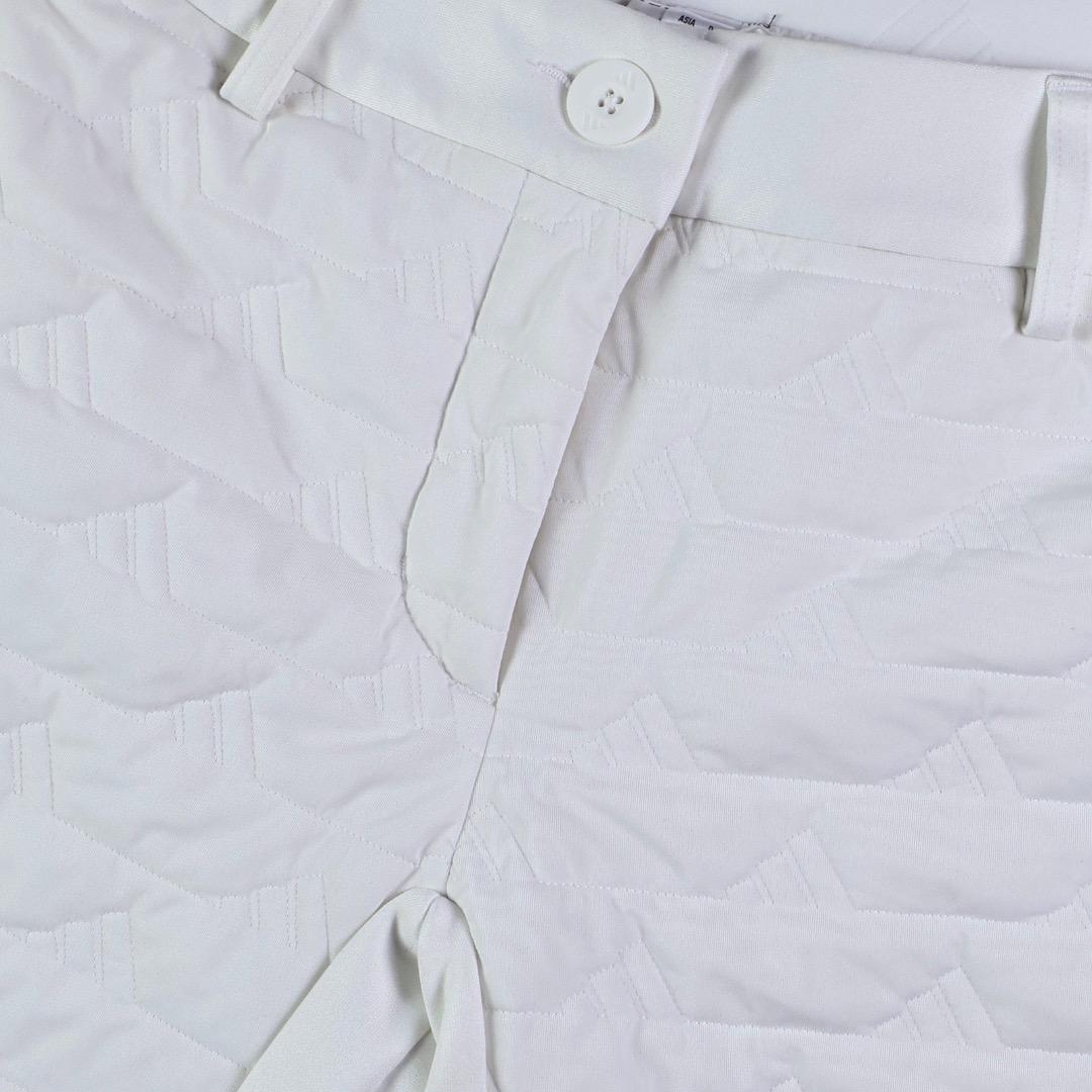 【M】定価37,400円 アディダスゴルフ 保温 中綿 キルト セットアップ 白