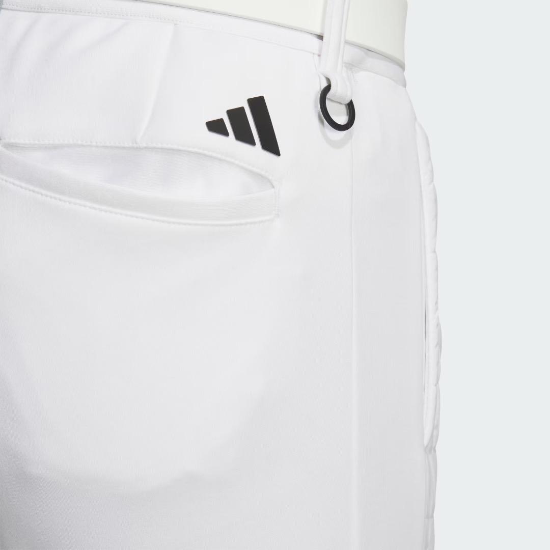 【M】定価37,400円 アディダスゴルフ 保温 中綿 キルト セットアップ 白