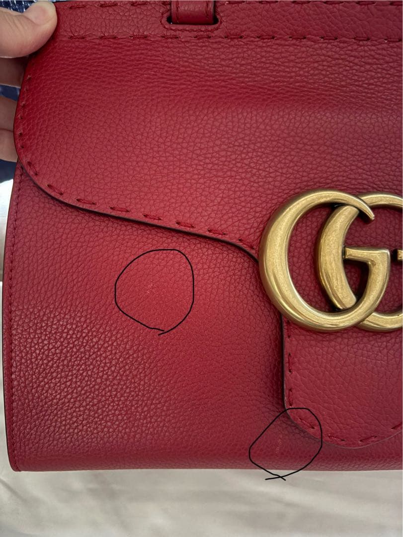 GUCCI グッチ　GGマーモント　バッグ　ハンドバッグ　421890 極美品