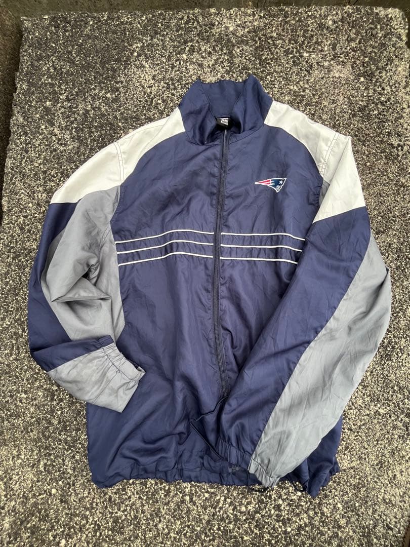Reebok NFL ナイロンジャケット ネイビー/グレー - メルカリ