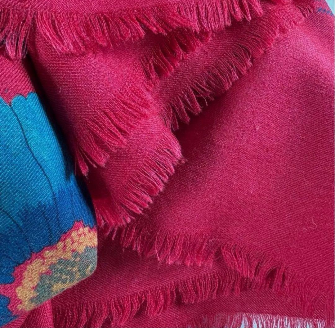 美品　長期保管品　グッチ　GUCCI 大判スカーフ　ショール　オールドグッチ