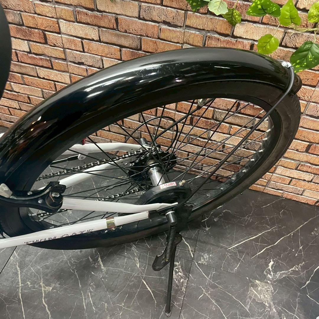 【65】子供用自転車 子供車TWIN GATE ホワイト 24インチ