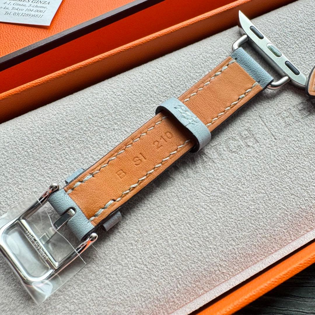 2593 ほぼ未使用　Apple Watch エルメス　ブルーラン　アトラージュ