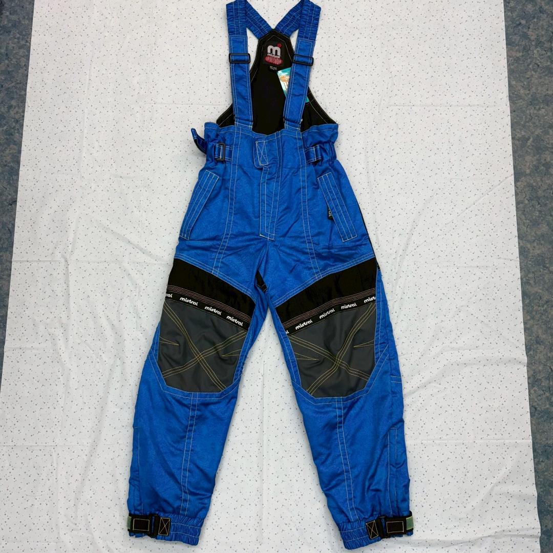 【新品未使用】mistral スキーウェア 上下セット S レトロ 青