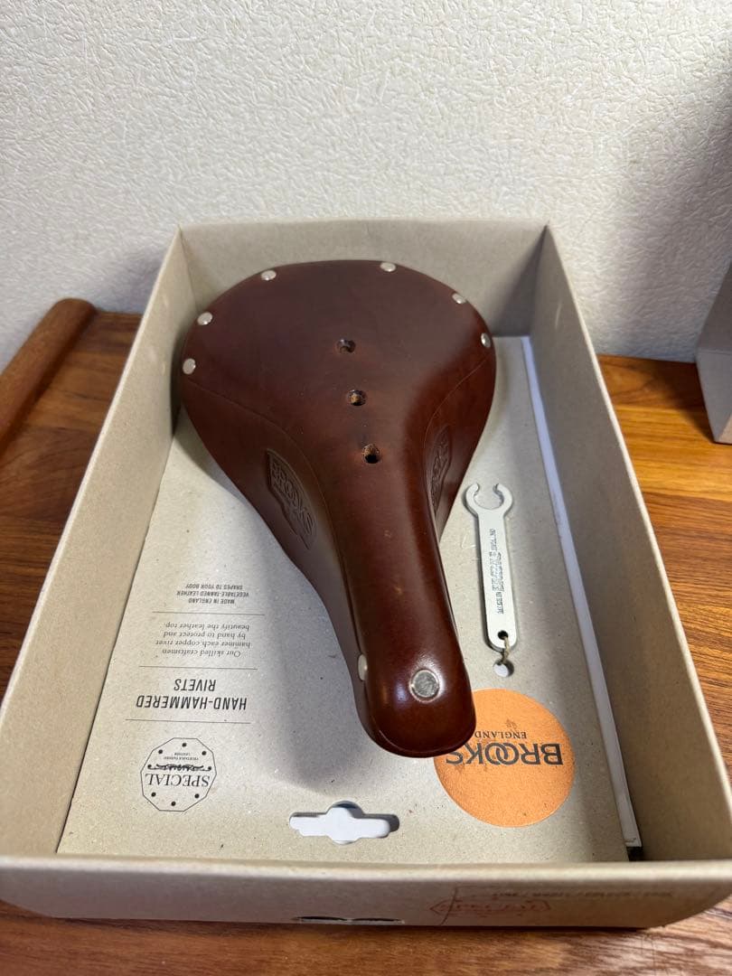 BROOKS ブラウンレザーサドル レザーグリップ セット B17