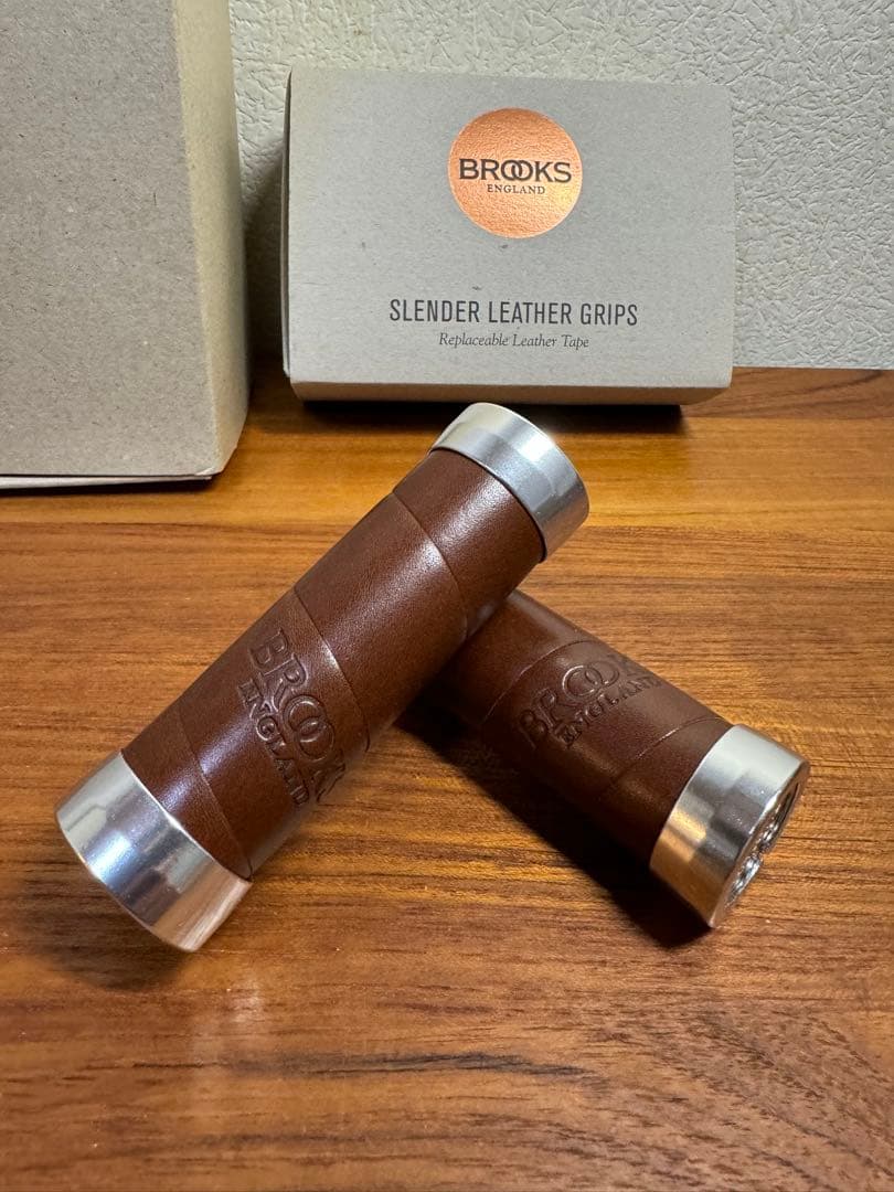 BROOKS ブラウンレザーサドル レザーグリップ セット B17