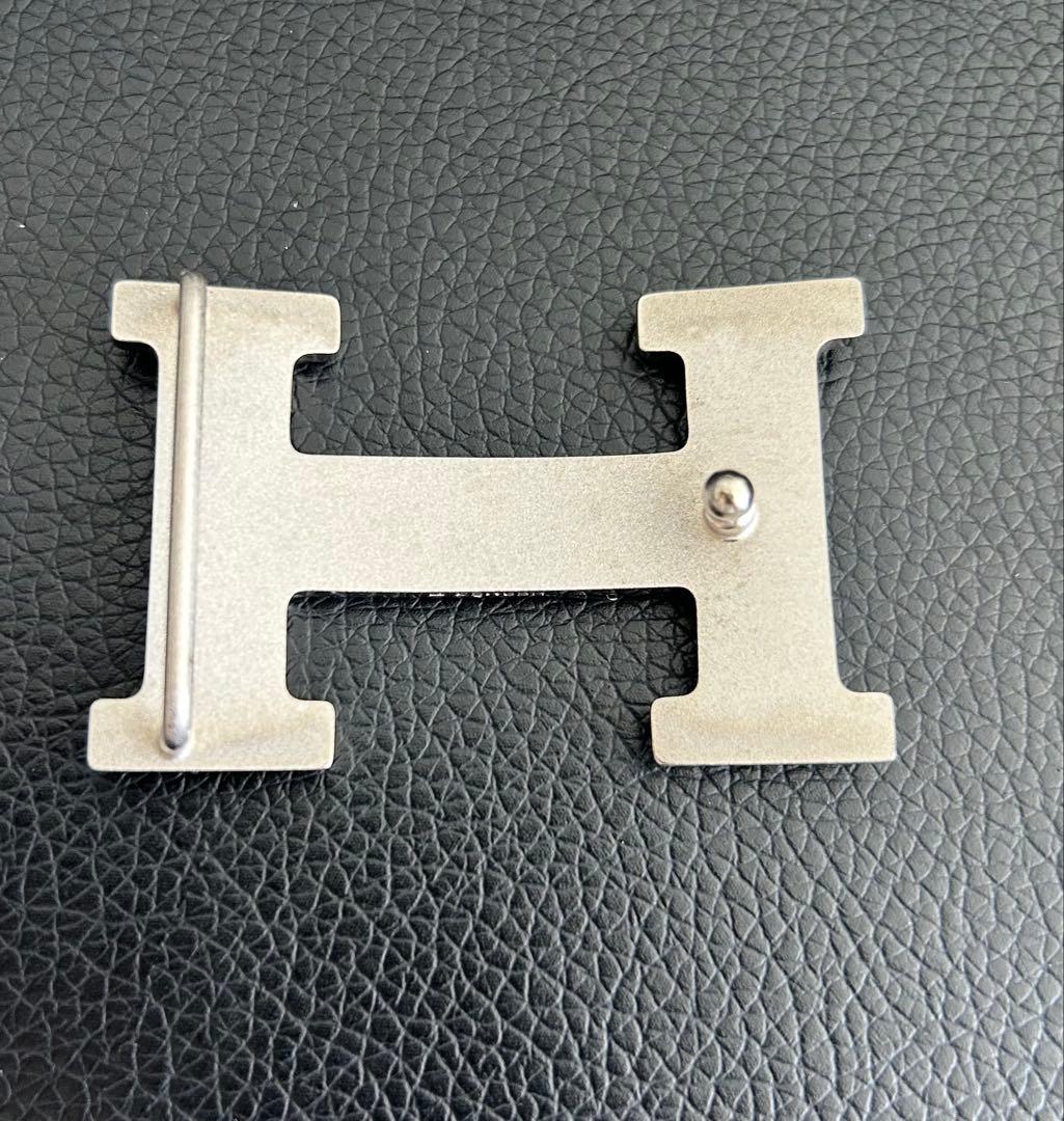 美品HERMES コンスタンス ベルト H型バックル シルバー レザー