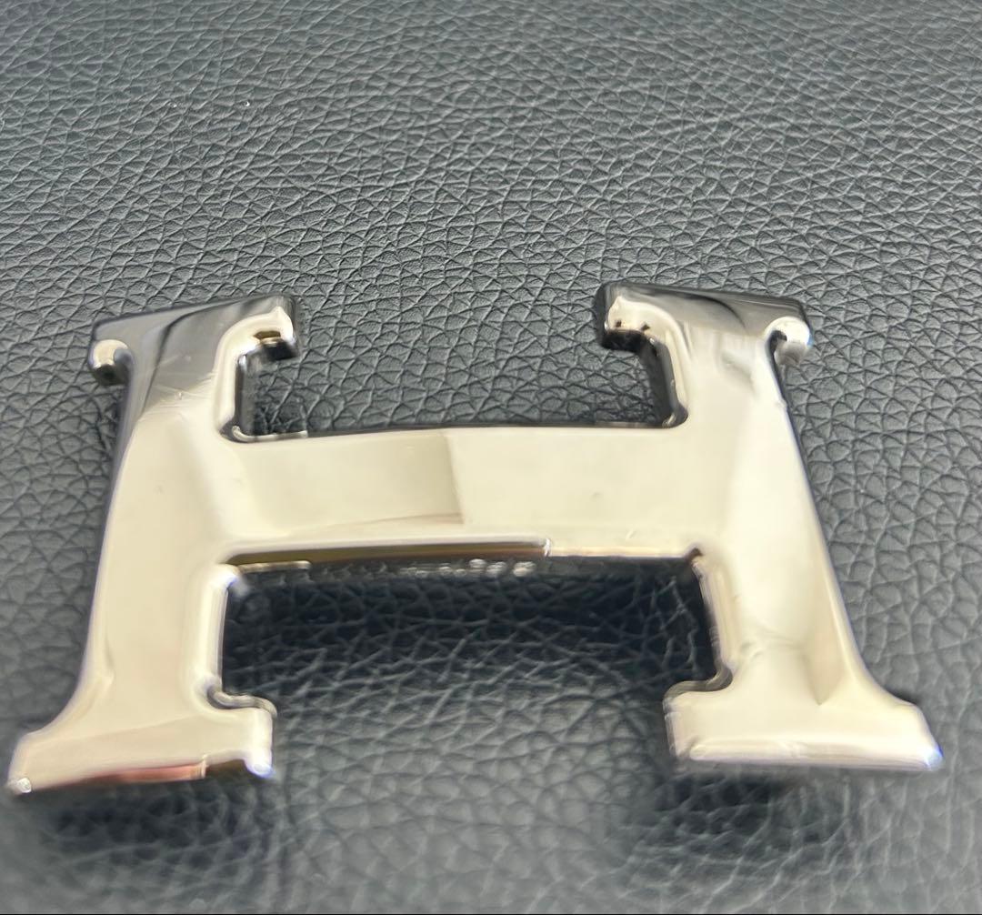 美品HERMES コンスタンス ベルト H型バックル シルバー レザー