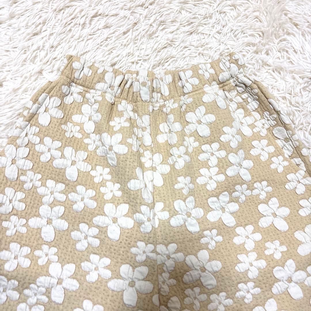 ayakawasaki flower pants ベージュ　フラワーパンツ