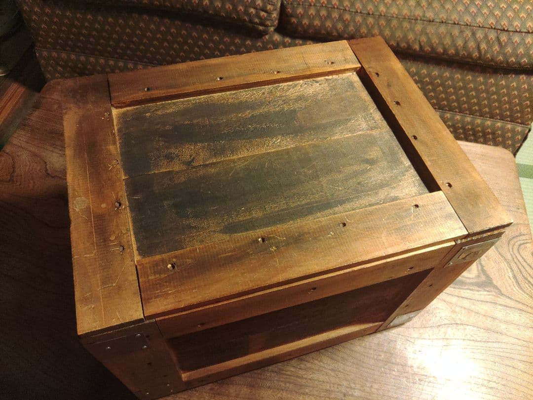 アメリカ雑貨 アメリカン雑貨 木箱 収納 アンティーク　コンテナ　ヴィンテージ