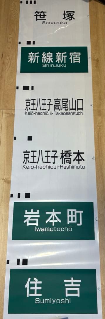 京王電鉄 側面方向幕 種別＆行先幕 2本セット