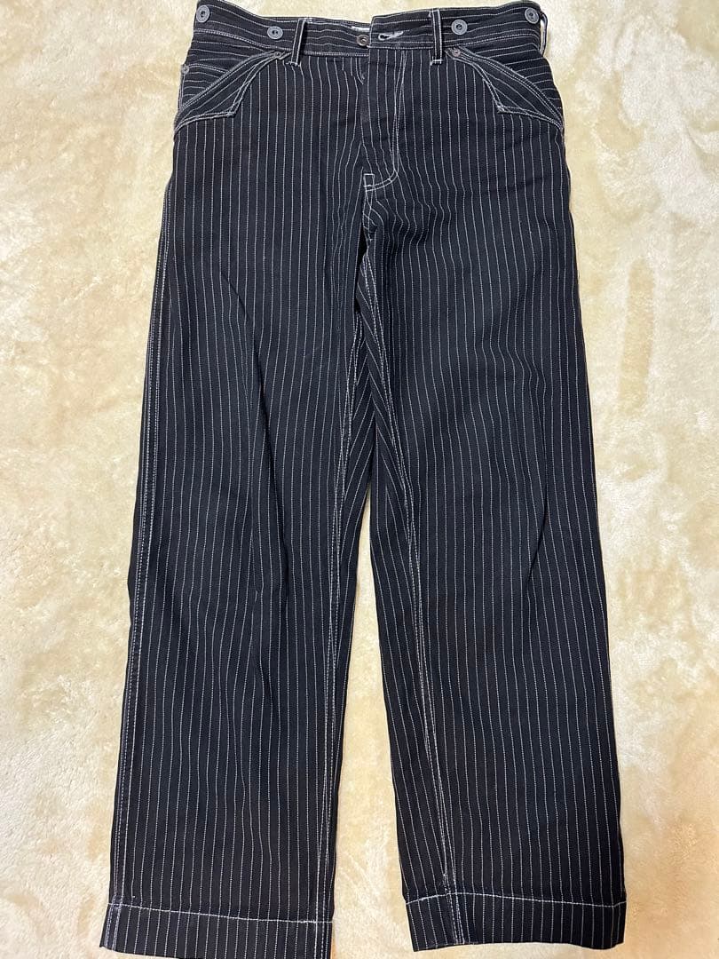 【Schott】 ヒッコリーデニム ブラック 32