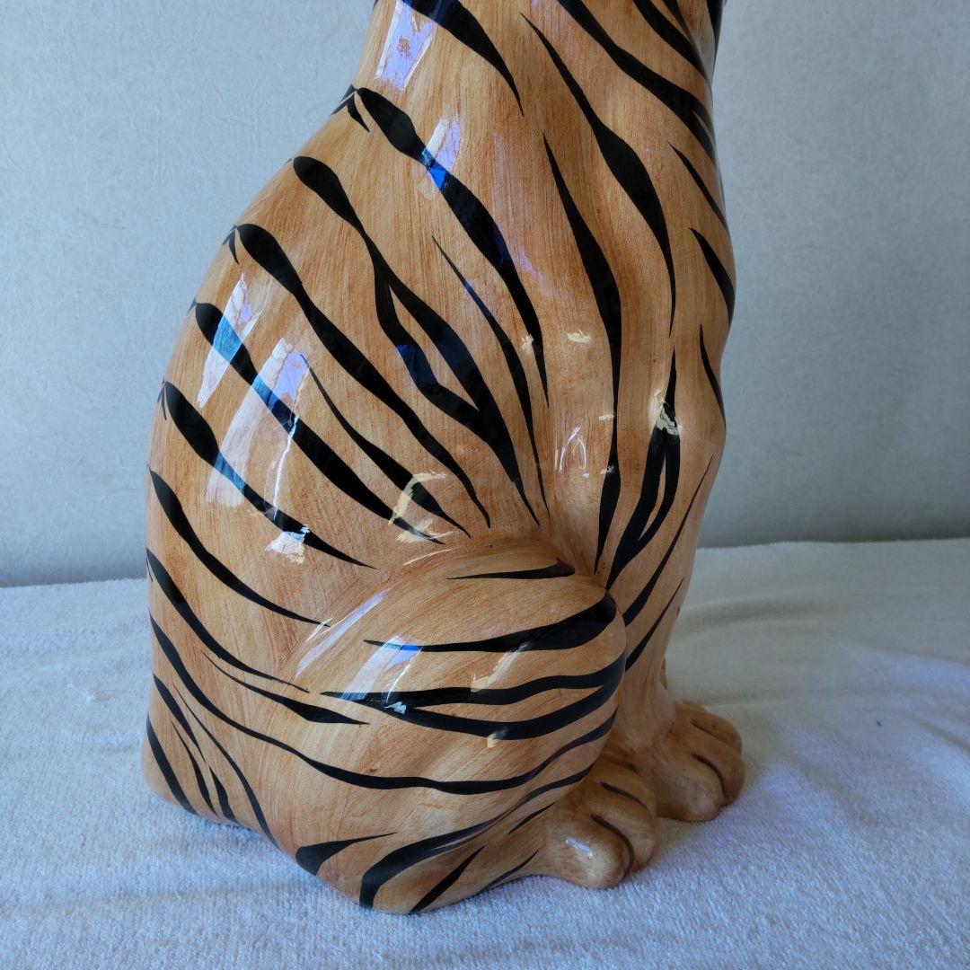 虎　陶器　置物　イタリア製