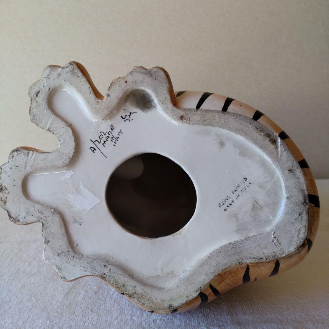 虎　陶器　置物　イタリア製