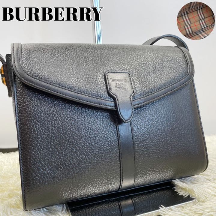 ✨美品✨BURBERRYショルダーバックノヴァチェックシャドーホース黒