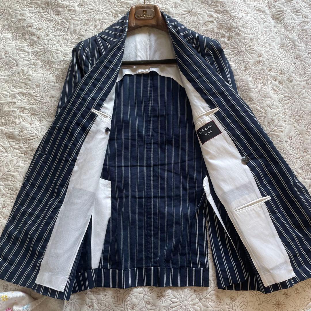STILE LATINO コットンリネン ダブルジャケット LEO サイズ42