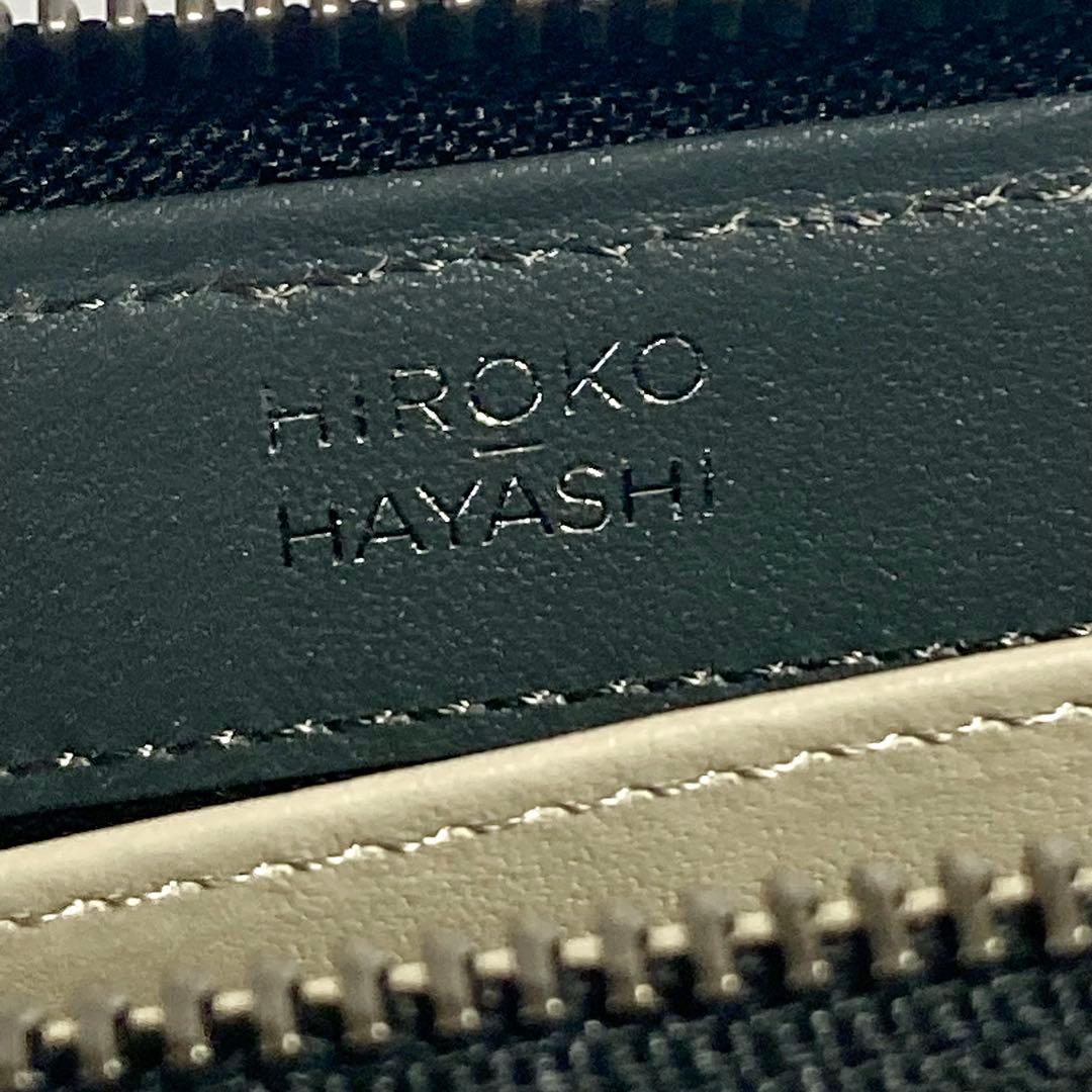 未使用級 HIROKO HAYASHI ラウンドファスナー 長財布 牛革