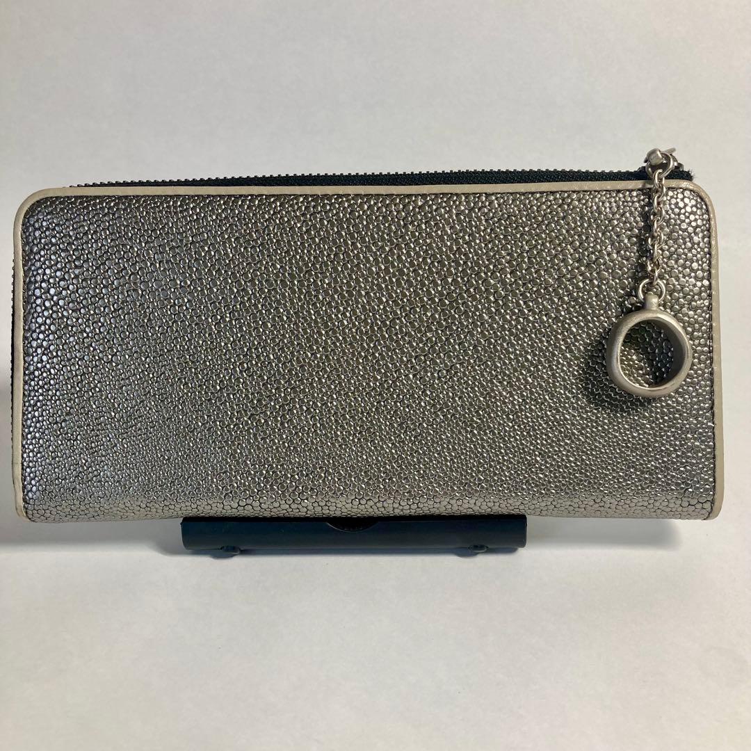 未使用級 HIROKO HAYASHI ラウンドファスナー 長財布 牛革